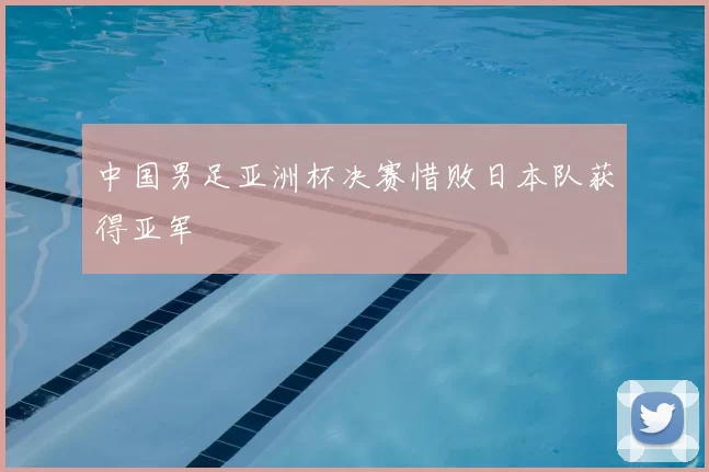 中国男足亚洲杯决赛惜败日本队获得亚军