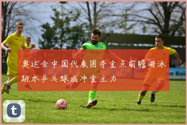 奥运会中国代表团夺金点前瞻游泳跳水乒乓球成冲金主力